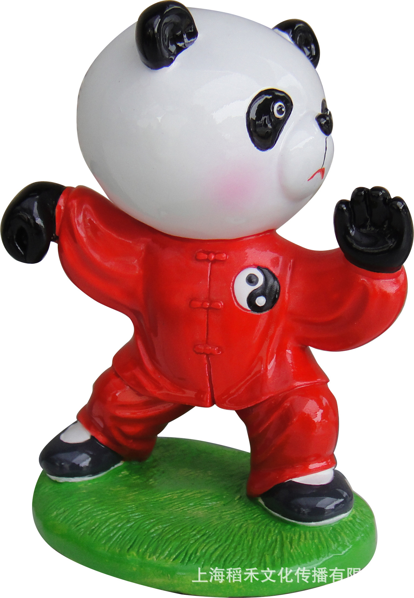 太极熊猫摆件 陶瓷工艺品 中国特色礼品 景区热销旅游工艺品