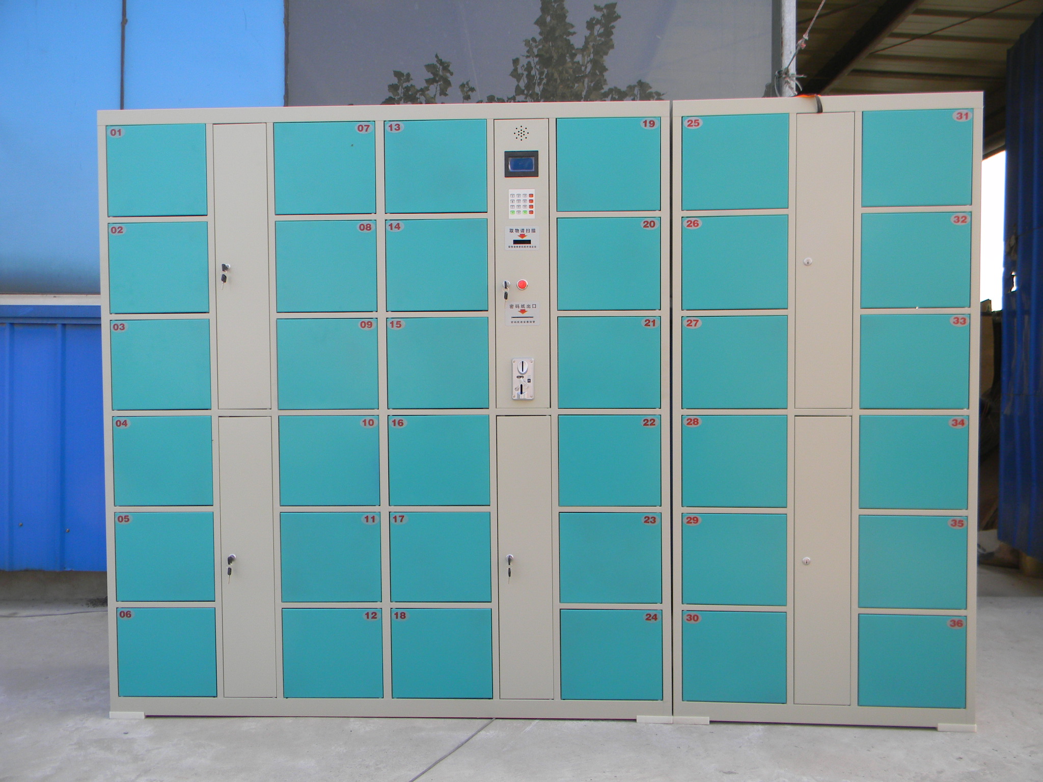 限时促销超市蓝色36门指纹款寄包柜存包柜_义乌购求购与库存