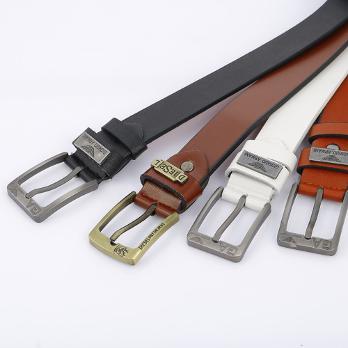 Factory Direct Sales Business Antique Men‘s Belt Three Centimeters Super Fiber Belt Alloy Head Pants Belt Cady Phoenix