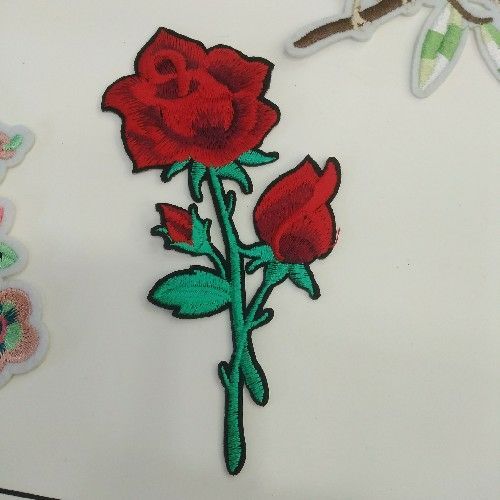 Embroidery Cloth Sticker Embroidery Clothing Bags Accessories Accessories Cartoon Flowers with Glue Ironing Patch