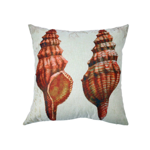 creative fashion ocean style shell cushion cover comfortable and odorless cotton and linen cushion case home soft decoration accessories