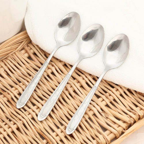 Chengfa Stainless Steel Tableware Pine Crane Spoon Stainless Steel Spoon Chinese and Western Spoon Factory Direct Sales
