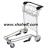 Airport car luggage cart stainless steel airport trolley quiet airport car