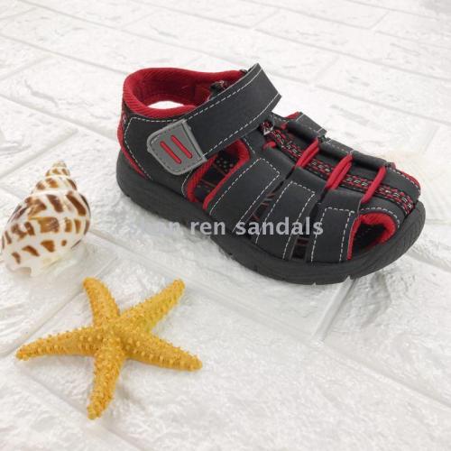 Foreign Trade Sandals Closed Toe Sandals 2022 New Children‘s Beach Sandals Anti-Collision Anti-Kick Spot Hot Sale