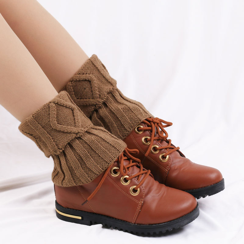 Wool - thread garter cover qiu dong, lovely knitted running the foot cover a warm shoe cover thicken