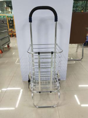 The aluminum shopping cart with six wheeled  can be folded 