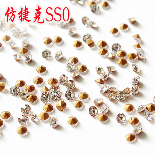 imitation czech pointed bottom rhinestone international trade a diamond glass rhinestone ss0 wholesale jewelry accessories