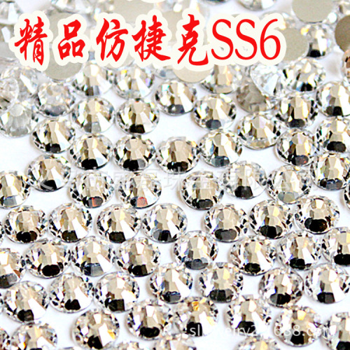 diy rhinestone imitation czech flat diamond flat bottom sticking diamond white ss6（1.9） factory direct wholesale