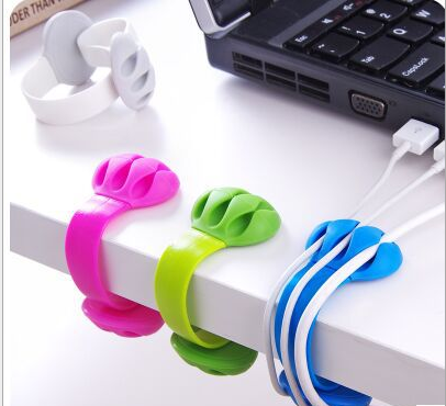 Desktop Plug Wire Finishing Fixing Clip Hub Power Cord Winder Buckle Organizer