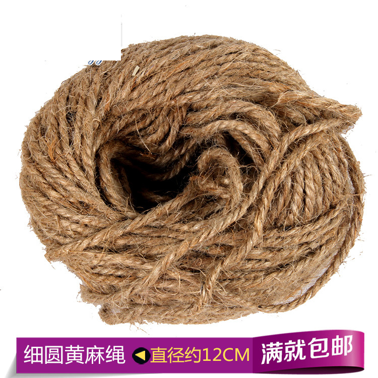 Baiyou gift flower natural yellow hemp rope diy high quality...