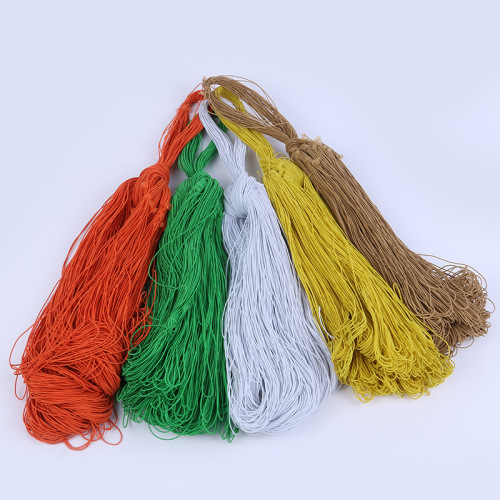 Factory Direct Sales Supply 0.8mm Fine round String Beads Filament Elastic Band Tag String Various Colors