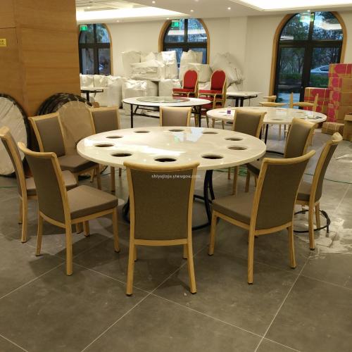 Jiaxing Huzhou Marble Dining-Table Burn the Bones Hot Pot Table Chair Sink Battery Oven Hot Pot Table