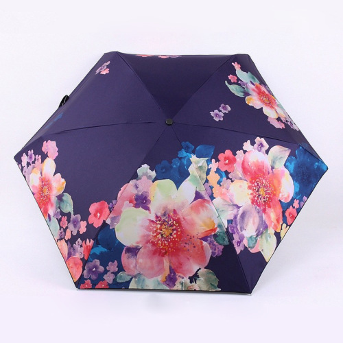 50% off light and small travel umbrella pocket umbrella mini umbrella bag thermal transfer realistic flower pattern