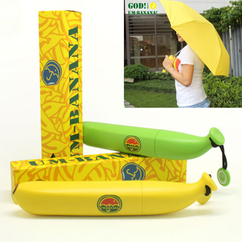 Wholesale Customized Logo Advertising Umbrella Korean Personalized Creative Fruit Umbrella Lightweight Compact Banana Umbrella
