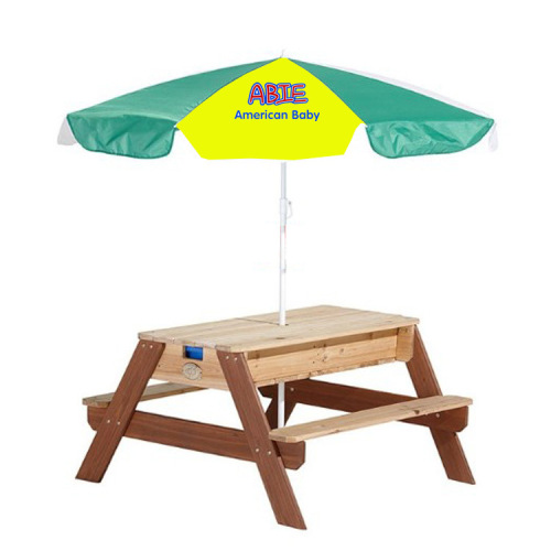 Children‘s Umbrella 1.4 M Beach Umbrella with Table Outdoor Children Sunshade Umbrella Retractable Folding Bag