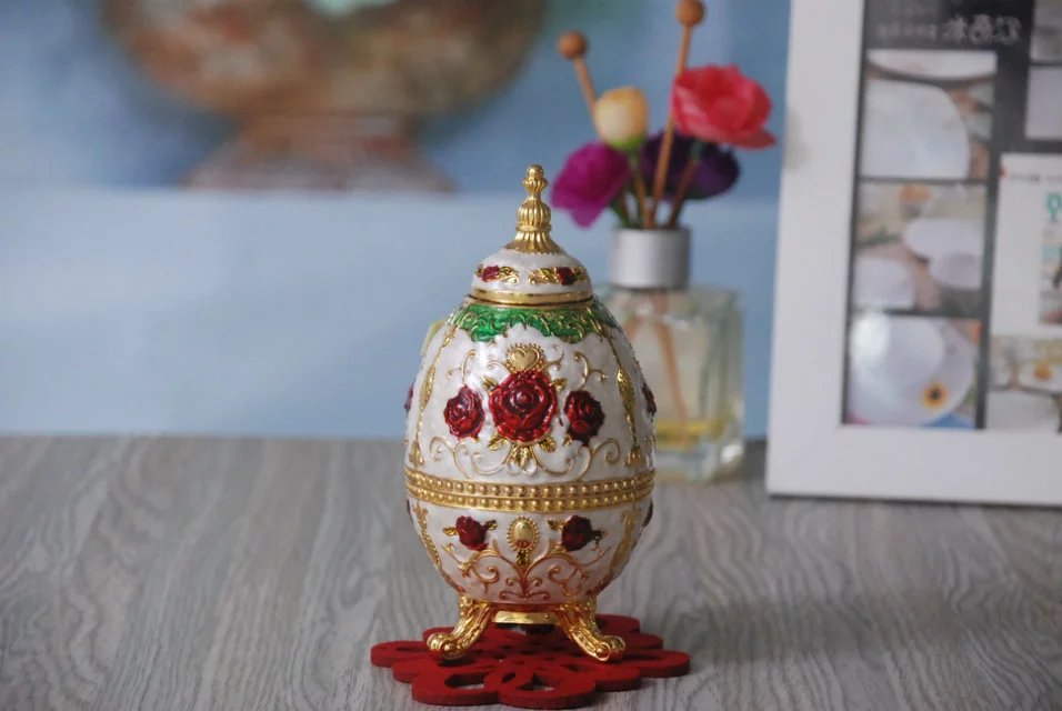 Egg-shaped automatic tooth sign - holder for home gifts tourism metal crafts.