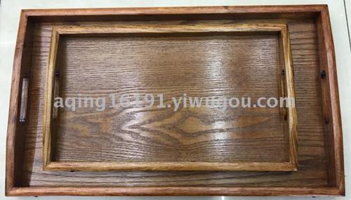 japanese-style bamboo wooden tray solid wood tray rectangular wood dish wooden tray disc tea tray