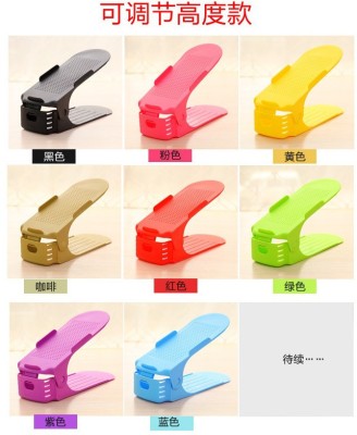 Adjustable one - style double - layer plastic shoe-holder simple double-layer plastic shoe rack manufacturer hot - selling new products.