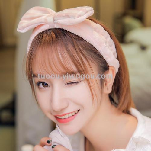 Hair Band Cute Adult Facial Mask Face Washing makeup Headband Hair Accessories Korean Bow Cat Ears Simple