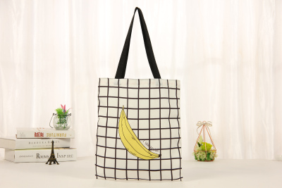 Canvas bag shopping bag single shoulder bag cloth bag.