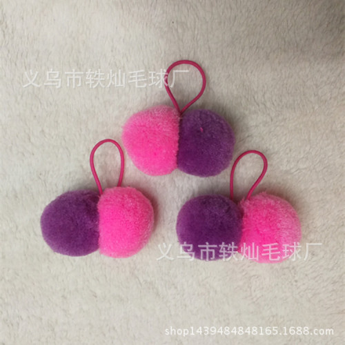 Manufacturers Supply Wholesale Fashion New Hair Ball Pearl Ornament Elastic Rope Hair Ball Hair Accessories Pompons