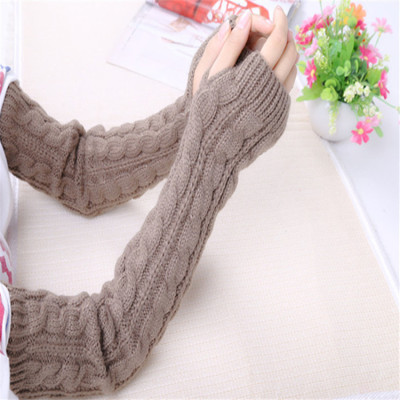 Long woollen gloves are no means into mittens for female winter thermal gloves and mittens for knitted Long arm covers