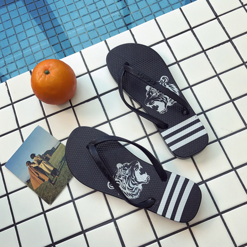 Islike Tiger Xiao Flip Flops Summer Men‘s and Women‘s Outdoor Casual All-Matching Sandals Non-Slip Wear-Resistant Flip-Flops Beach Shoes