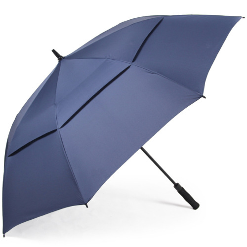 Extra Large Double-Layer Wind-Resistant Men‘s Business Long Handle Umbrella Outdoor Golf Umbrella Welcome Umbrella High-End Advertising Umbrella