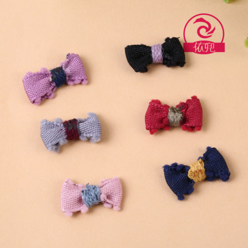 Direct Sales Korean Ribbon Bow Children‘s Fabric Lace Bow Socks Leggings Hair Accessories Accessories Wholesale