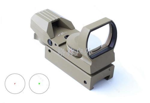 four-point sand sight reflection window type inner red and green spot aiming holographic telescope wide and narrow guide rail