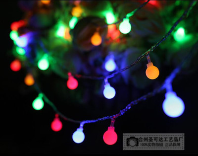 LED colored lights in the festive round ball room bedroom decoration lamp battery lamp.