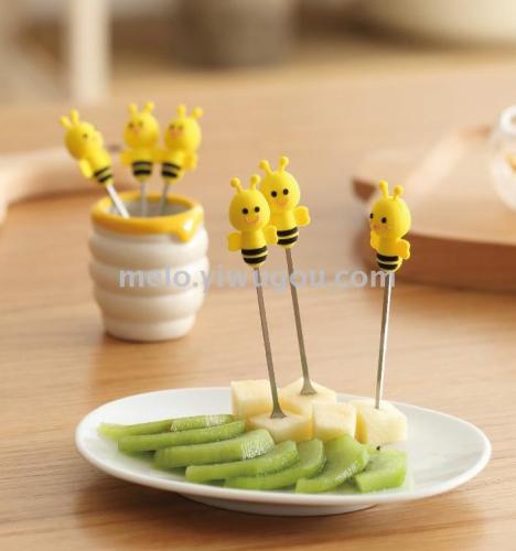 Little Bee Silicone Fruit Fork