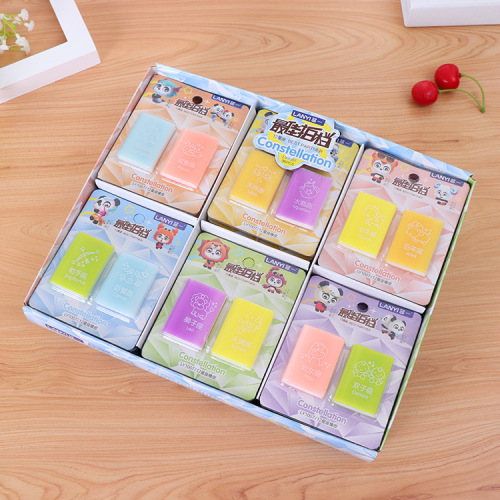 Hot Selling Fluorescent Color Big Book Eraser Twelve Constellation Ly1007 Learning Stationery Small Gifts for Children