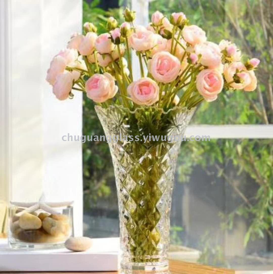 Supply Transparent Vase With Flower Type Crystal Glass Vase With