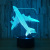 Manufacturers custom-made novel special products modern simple 3D airplane smart bedside table lamp creative night lamp