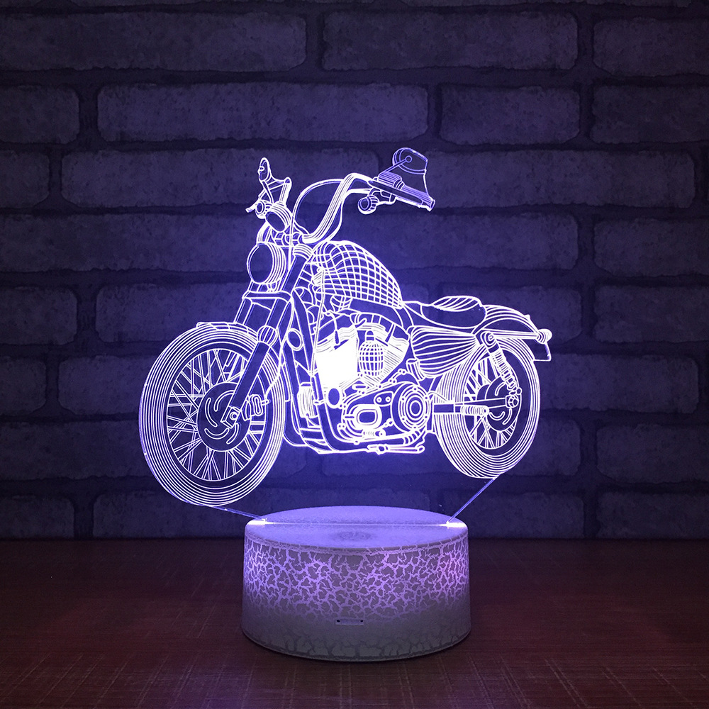 HARLEY DAVIDSON MOTOCYCLE 3D Acrylic LED 7 Colour Night Light Touch Lamp GIFT 