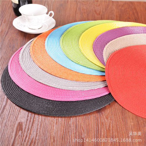 38cm round new fashion home coaster western mat modern simple solid color non-slip mat waterproof insulation pad