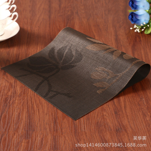 30*45 factory direct sales new fashion pvc woven placemat insulation pad western placemat rectangular coaster