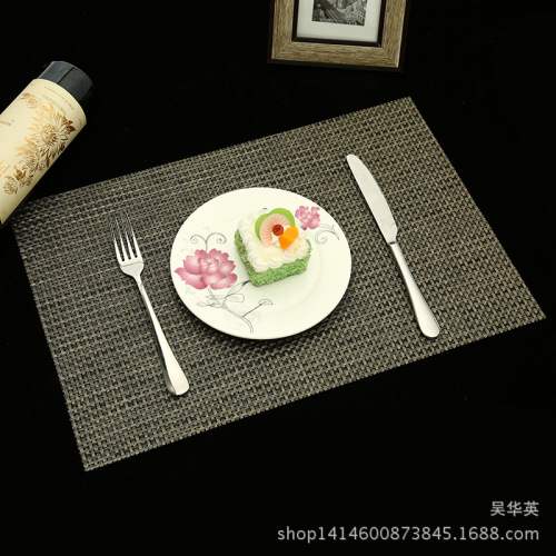 30 * 45cmpvc woven insulation pad home fashion teslin soft coaster european western table mat washable