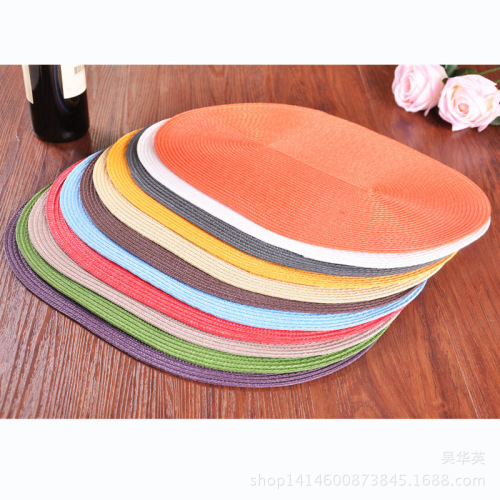 38cm Fashion Creative Oval Coaster Water Insulation Western-Style Placemat European and American Fashion Home Non-Slip Mat Wholesale