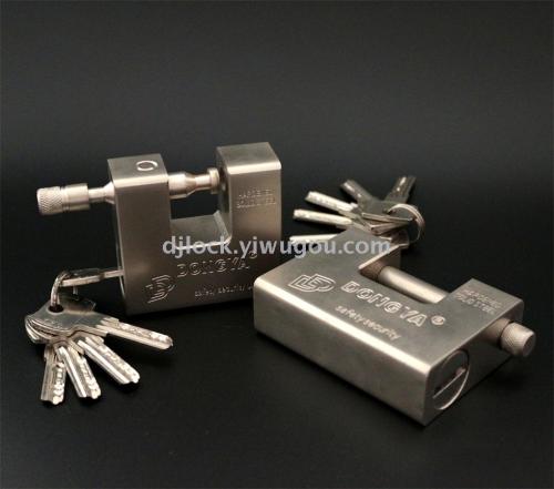 Padlock Matte Thick Rectangular Lock 74-84-94mm Anti-Theft Anti-Shear Safe and Reliable
