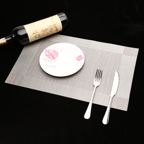 30*45 factory direct hotel pvc woven insulation pad fashion comfortable home texlin coaster western-style placemat