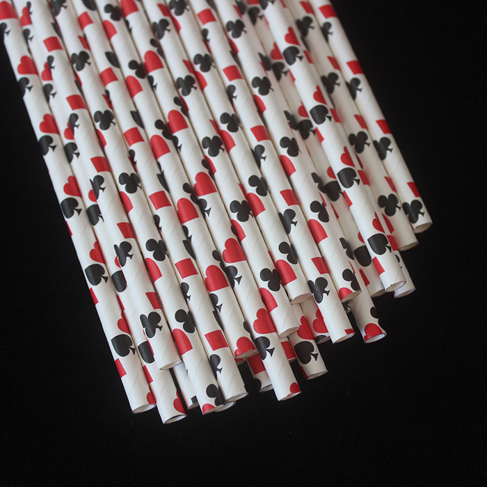 The Disposable Paper straw biodegradable Kraft straw poker p...