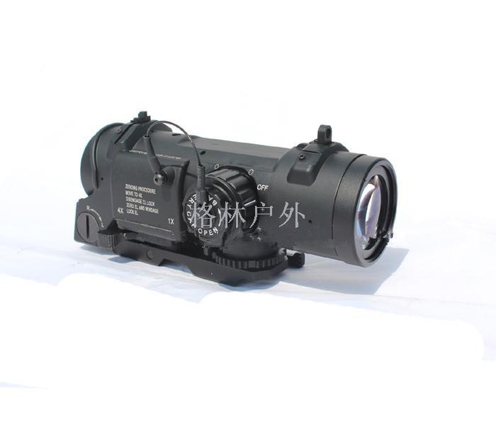 4倍火车头 定倍短瞄 抗震防水高清浪棕色瞄准镜 十字瞄吃鸡四倍镜