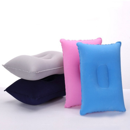 Foldable Outdoor Camping Travel Square PVC Flocking Pillow Inflatable Pillow