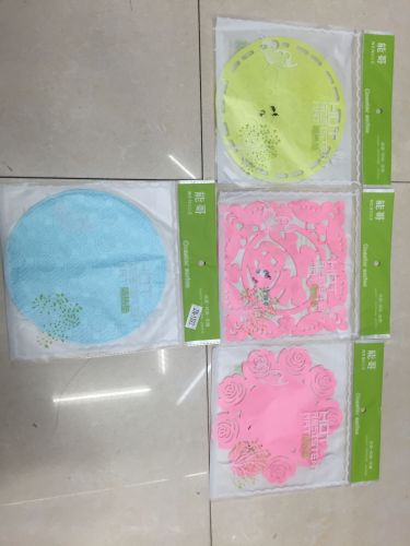 there are many round styles of heat insulation pad pattern fu character