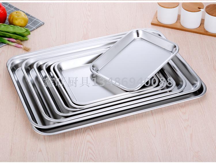 Supply Thickened flat plate tray stainless steel plate tray with tray.