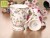 Oriental Ying Bone China Cup Bone China Mug Bone China Pastoral Style Cup High-End Ceramic Cup Full of Flowers Water Cup Teacup