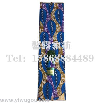 Foreign trade African curtain cloth batik cloth polyester clothing fabric black cloth double-sided