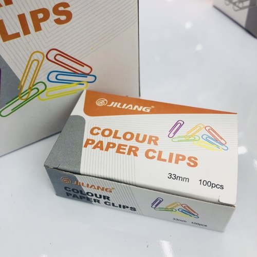 small color paper clip opposite sex paper clip jiliang 33mm color exquisite paper clip wholesale